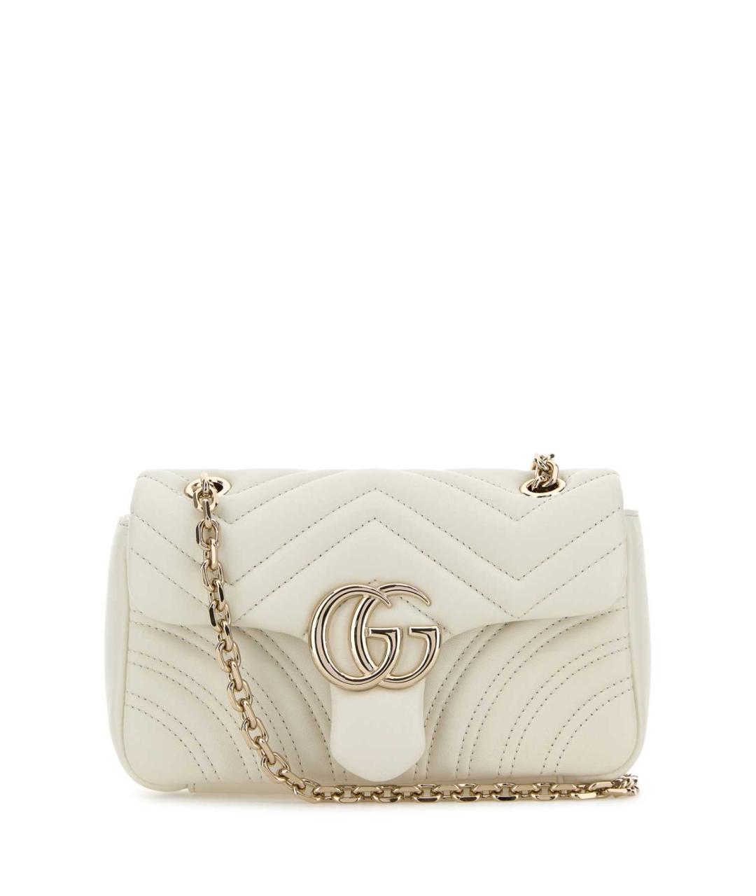 GUCCI Белая кожаная сумка через плечо, фото 1