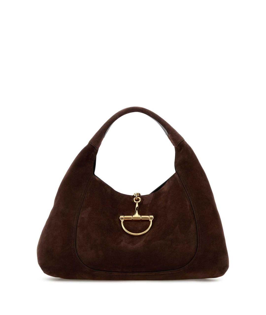 GUCCI Коричневая замшевая сумка через плечо, фото 1