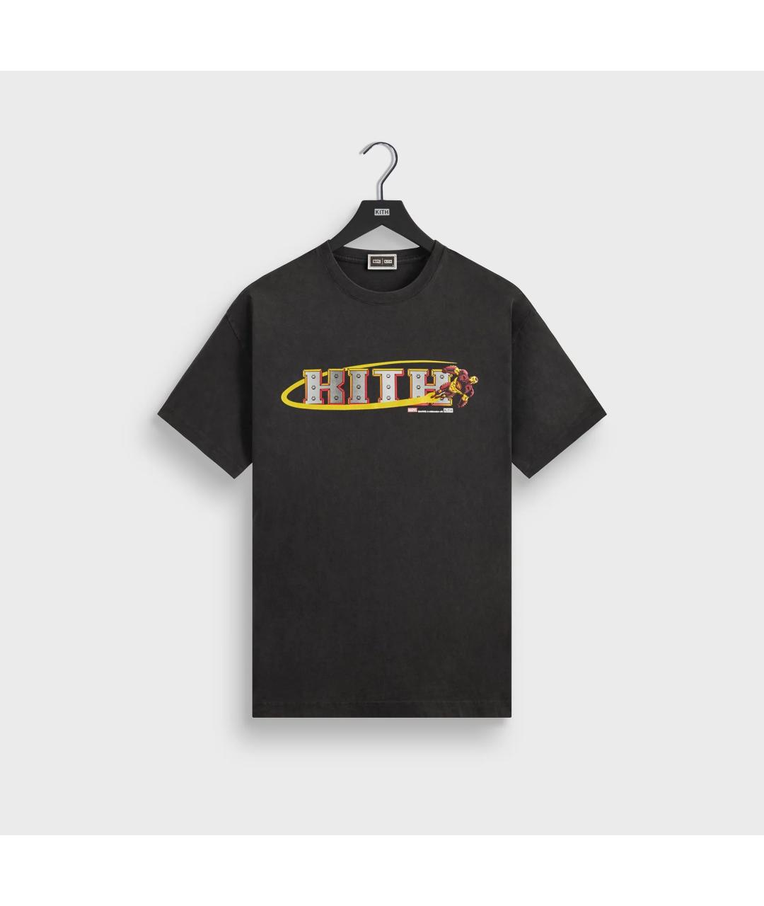 KITH Черная хлопковая футболка, фото 3