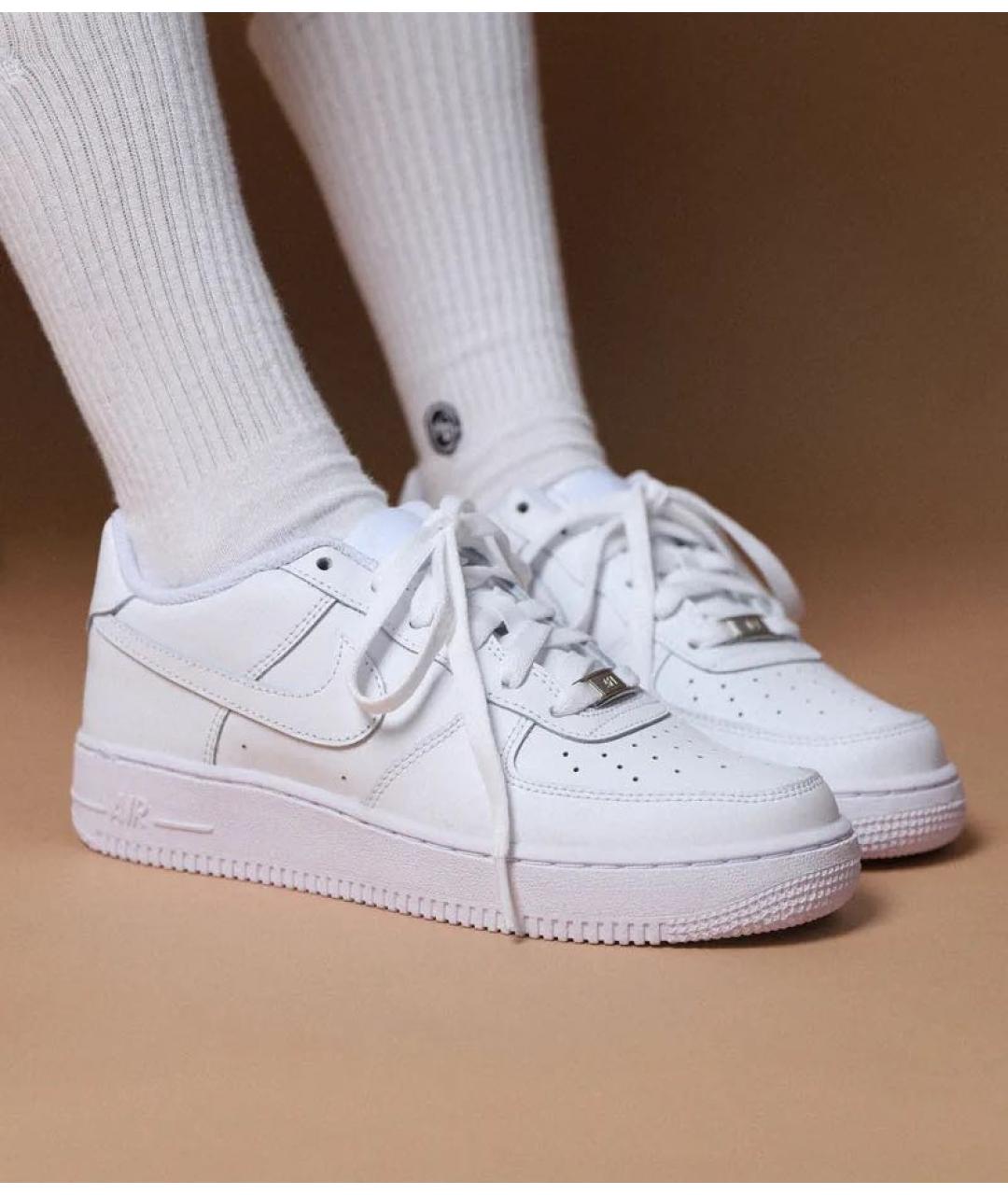 NIKE Белые кожаные кроссовки, фото 8