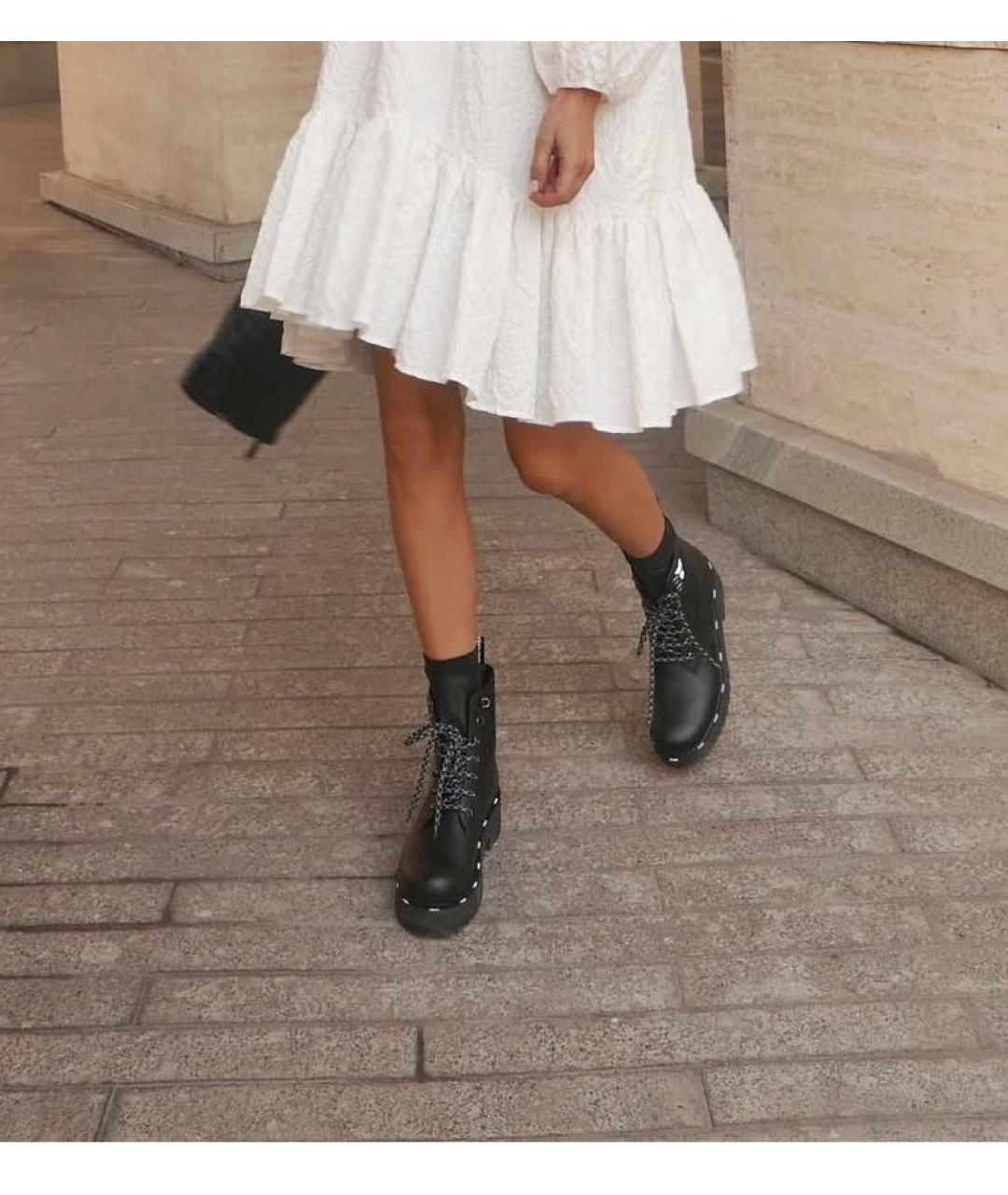 FENDI Черные кожаные ботинки, фото 7