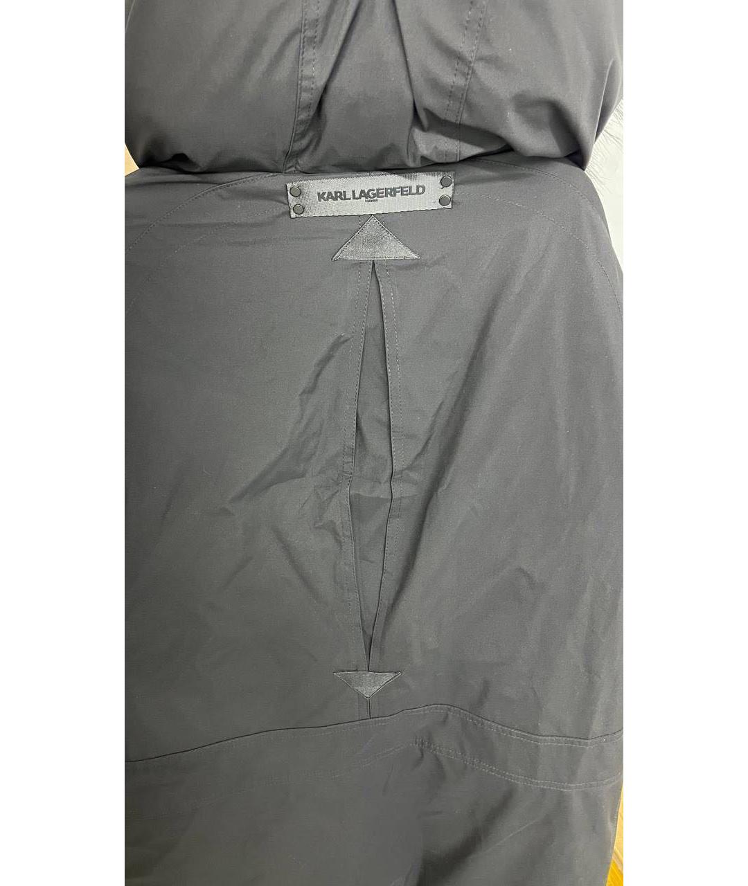 KARL LAGERFELD Черная полиэстеровая парка, фото 2