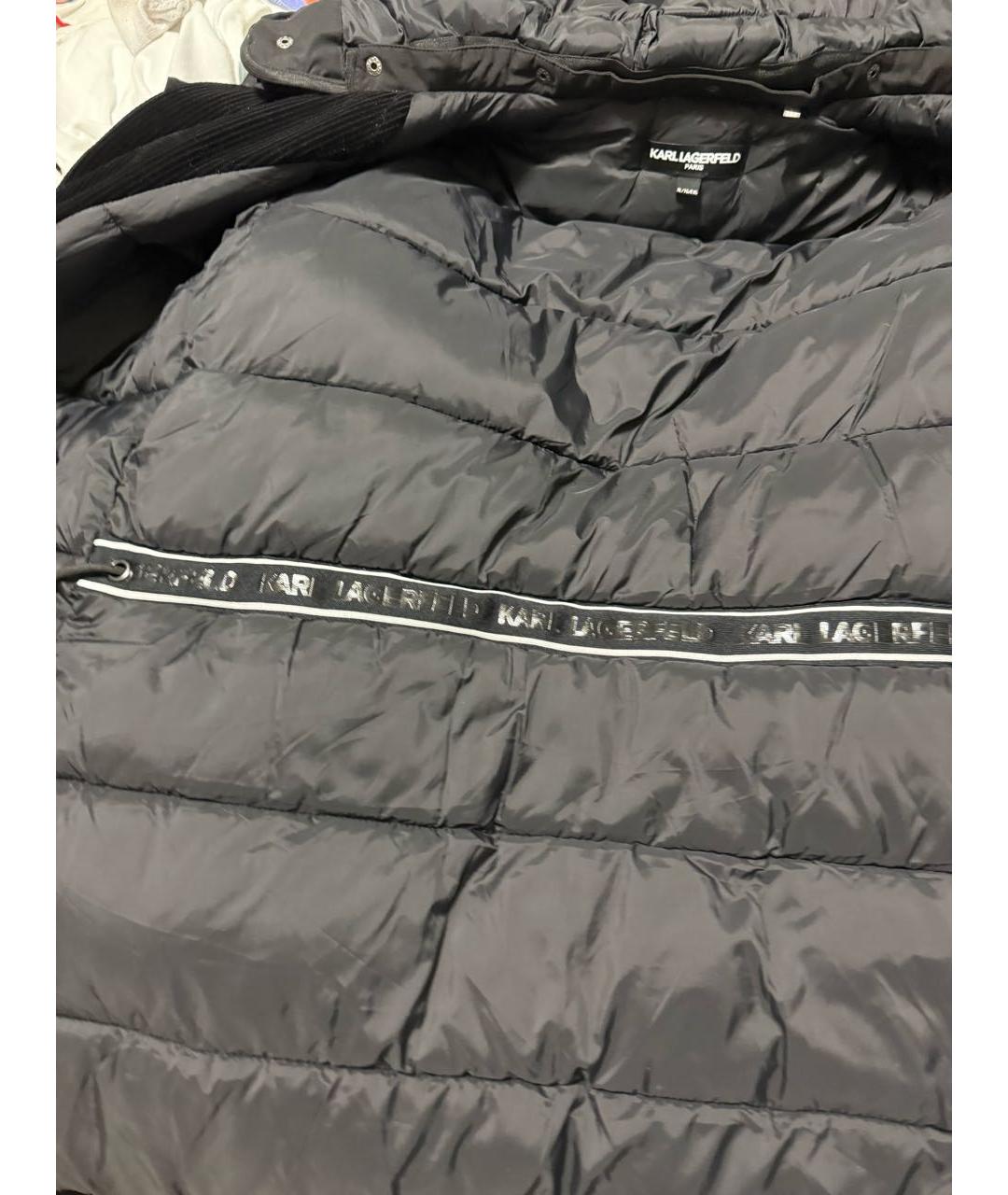 KARL LAGERFELD Черная полиэстеровая парка, фото 3