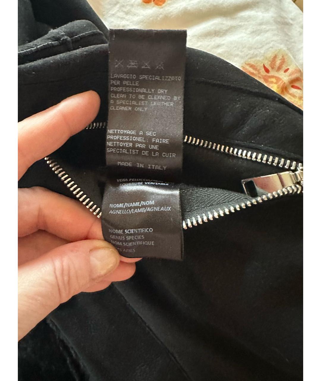 DROME Черная кожаная дубленка, фото 3