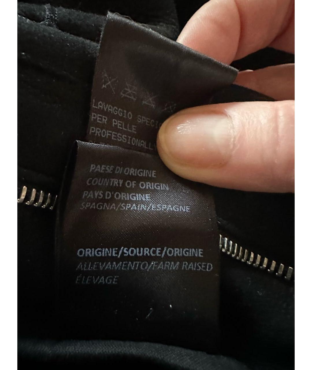 DROME Черная кожаная дубленка, фото 4