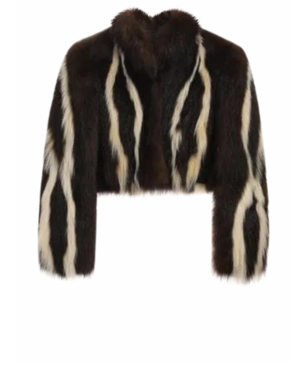 1/OFF Коричневая меховая шуба, фото 1