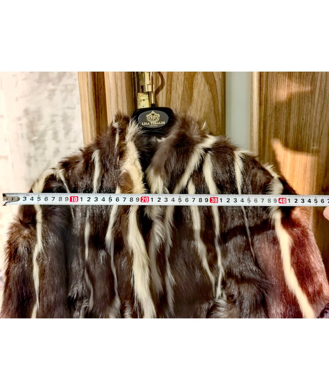 1/OFF Коричневая меховая шуба, фото 2