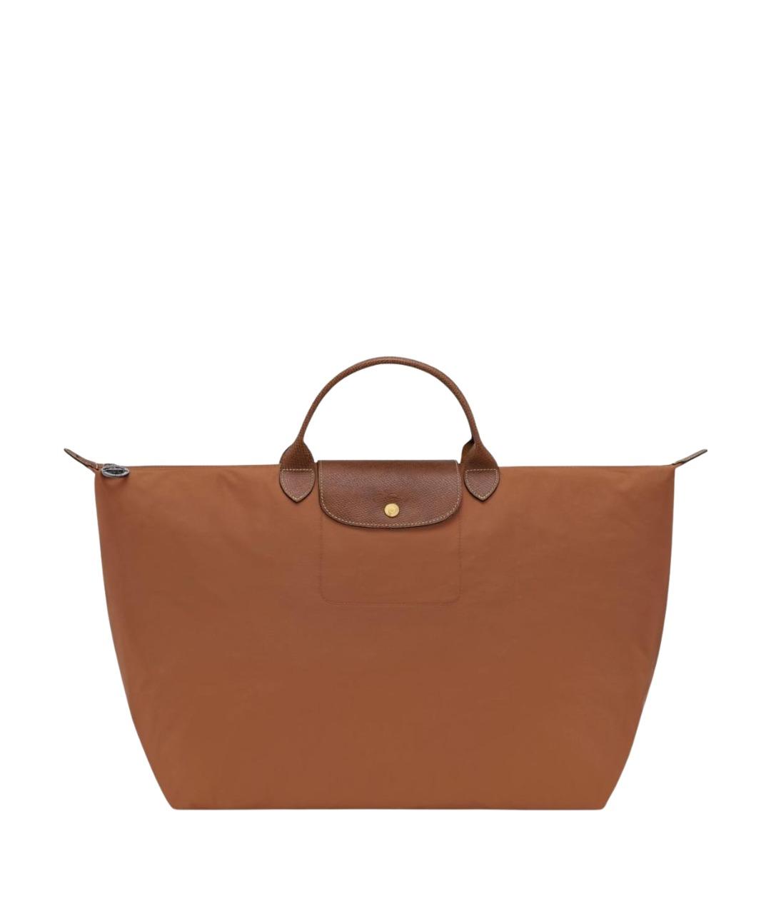 LONGCHAMP Коричневая тканевая дорожная/спортивная сумка, фото 1
