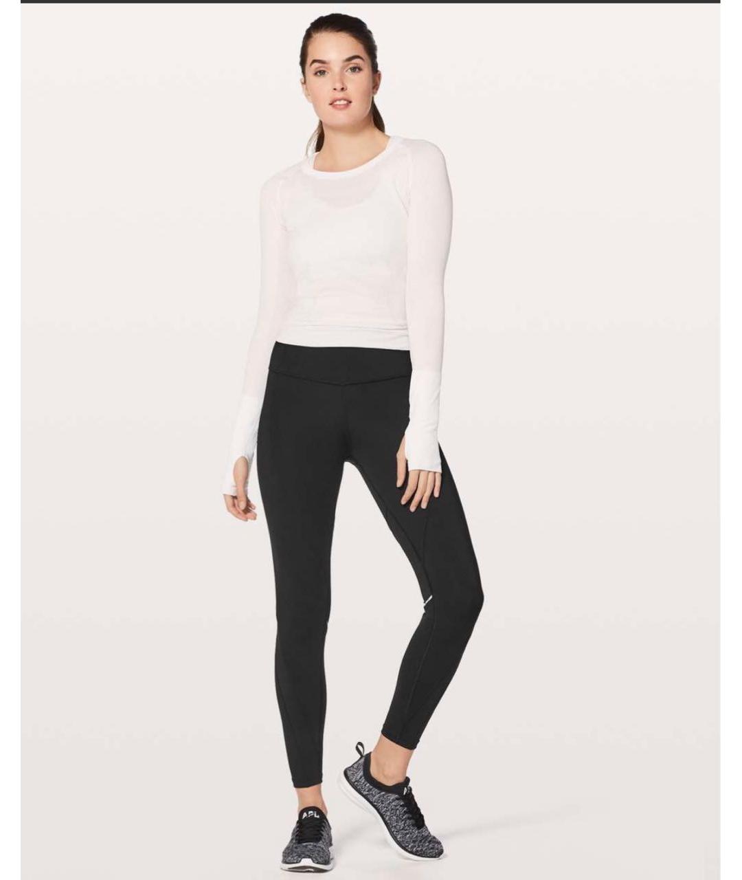 Lululemon Черные полиэстеровые леггинсы и велосипедки, фото 6