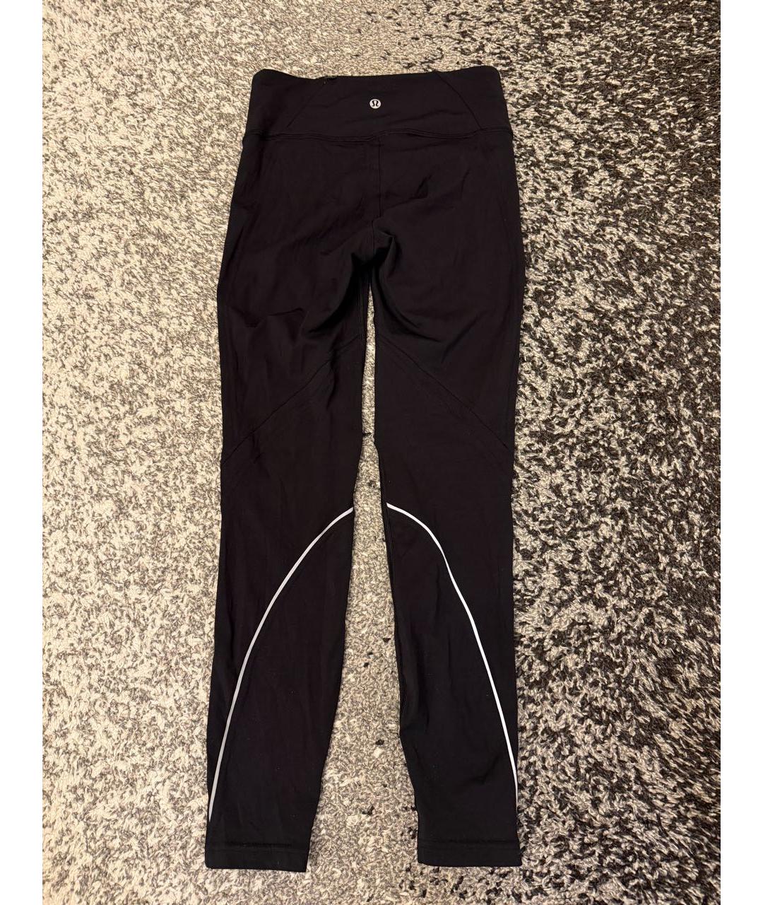 Lululemon Черные полиэстеровые леггинсы и велосипедки, фото 2