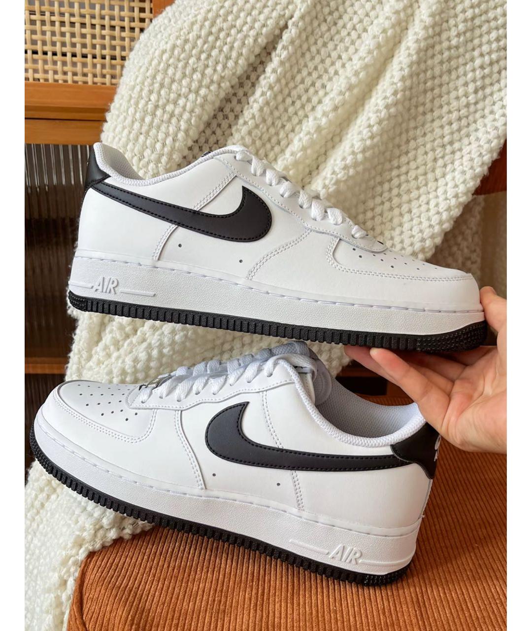 NIKE Белые кожаные низкие кроссовки / кеды, фото 2