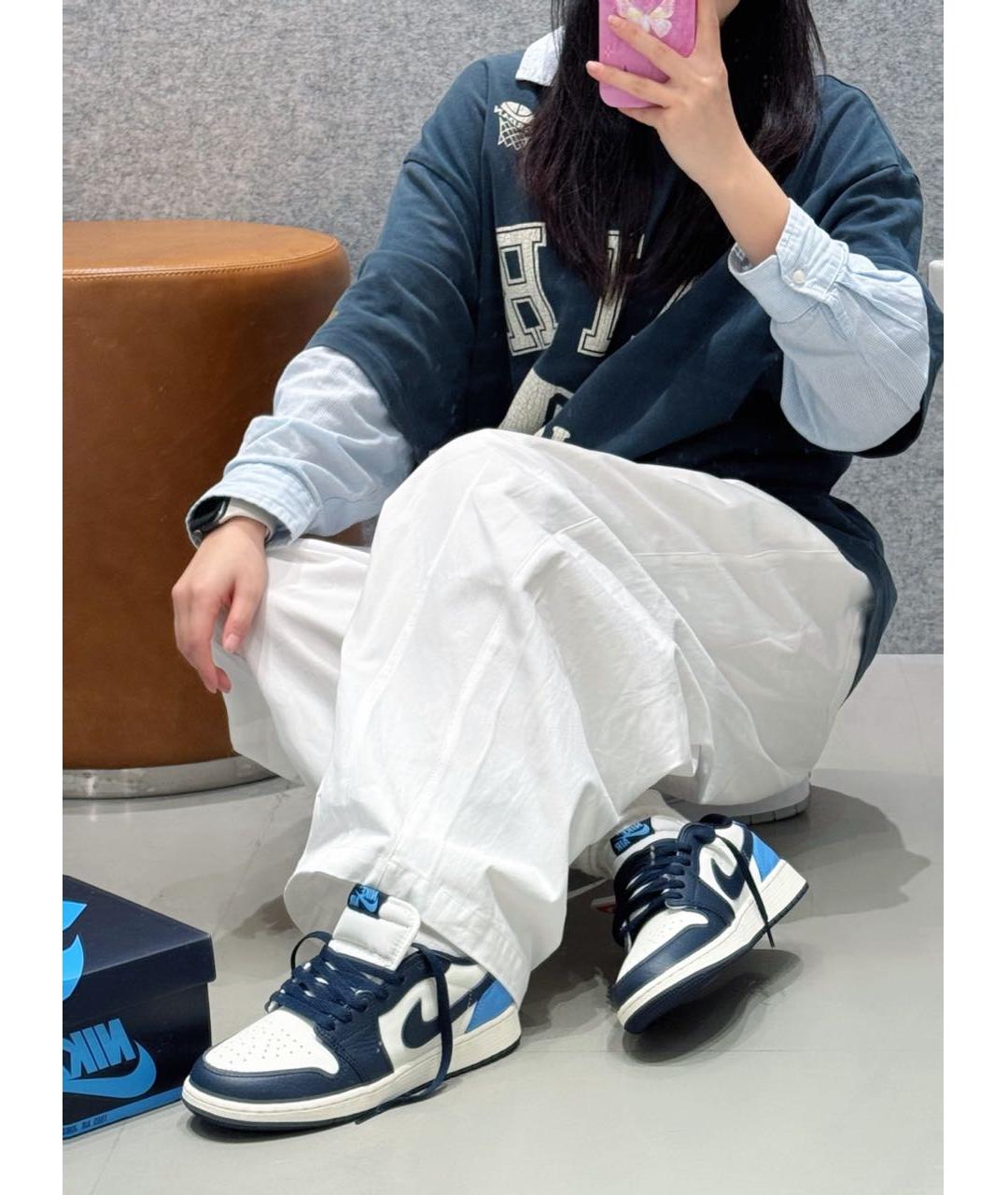 JORDAN Мульти кожаные кроссовки, фото 4