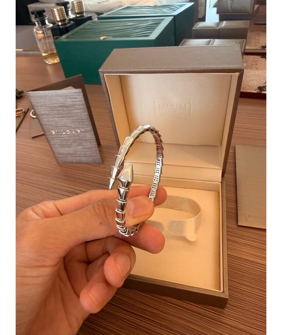 BVLGARI Серебрянный браслет из белого золота, фото 2