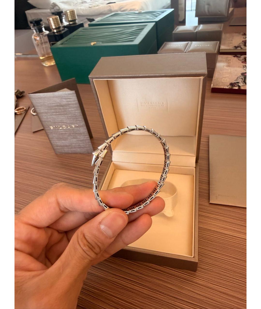 BVLGARI Серебрянный браслет из белого золота, фото 9