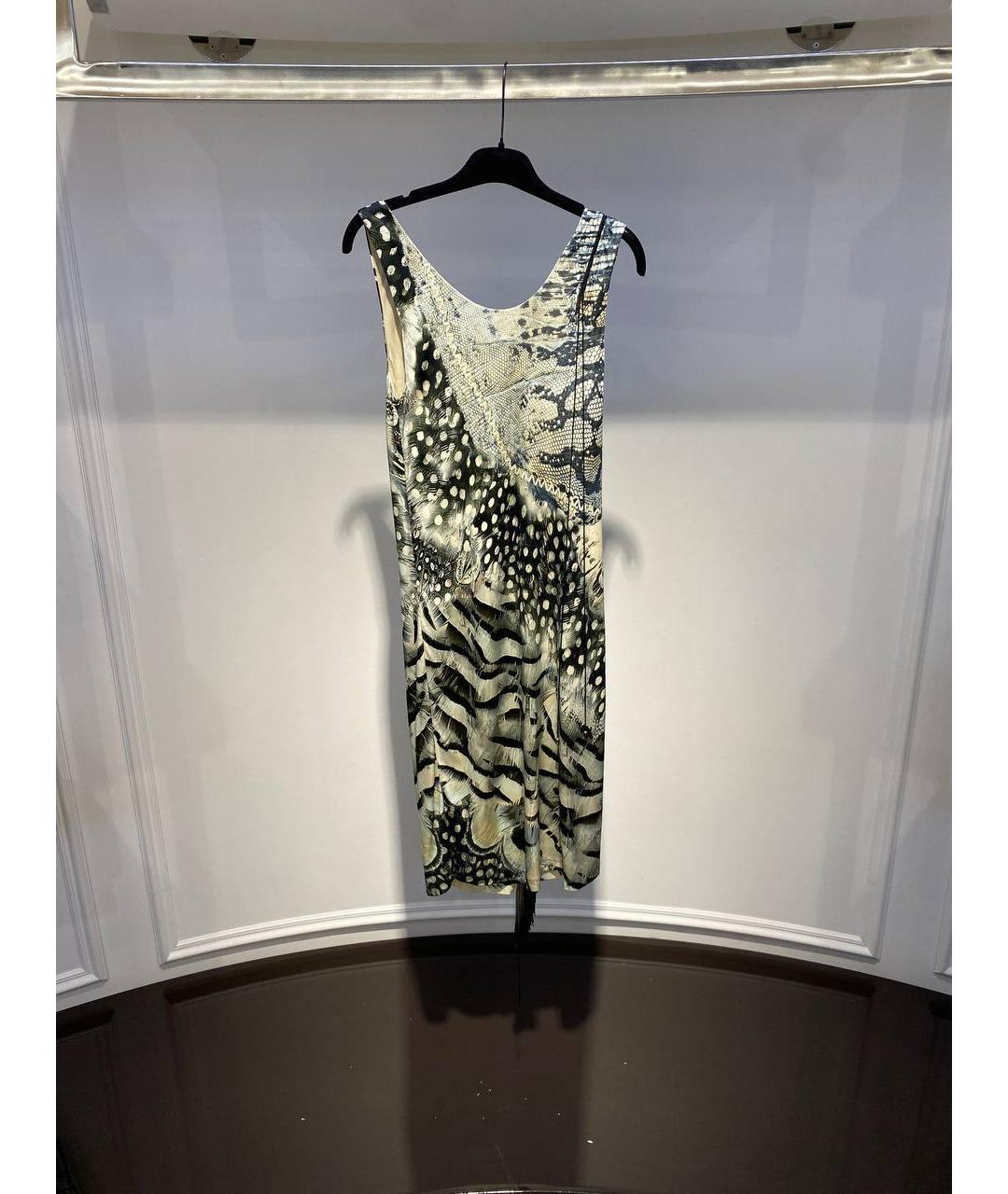 ROBERTO CAVALLI Серое вискозное коктейльное платье, фото 3