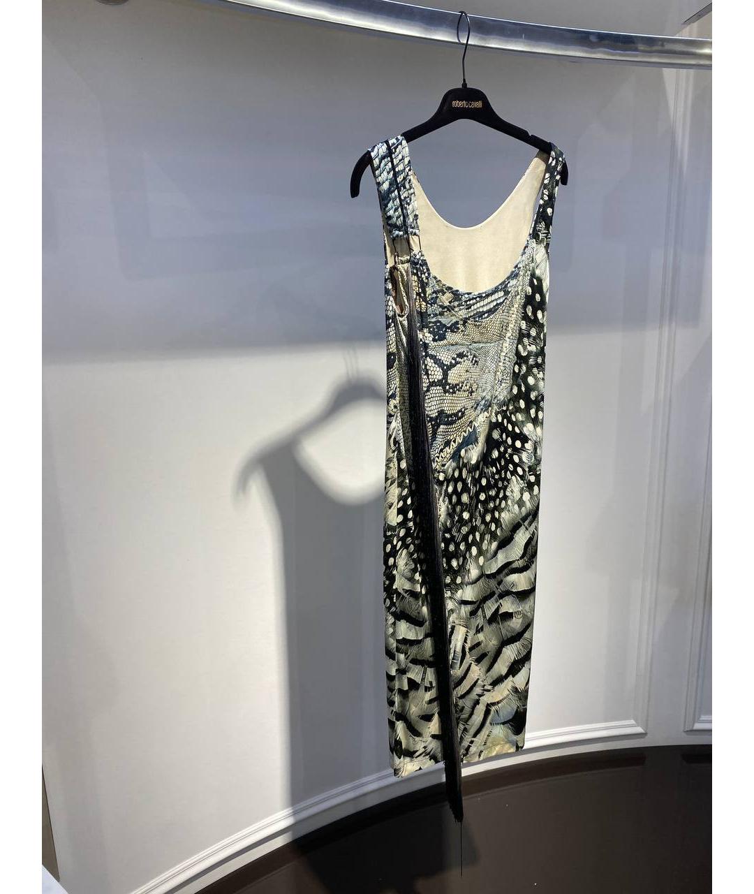 ROBERTO CAVALLI Серое вискозное коктейльное платье, фото 2