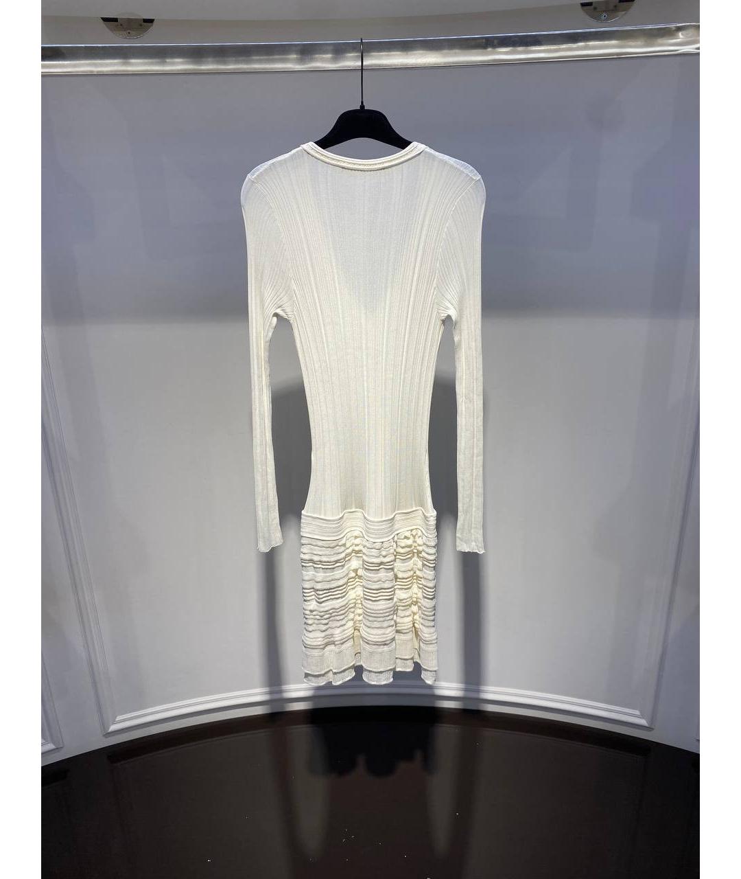 ROBERTO CAVALLI Белое вискозное повседневное платье, фото 3