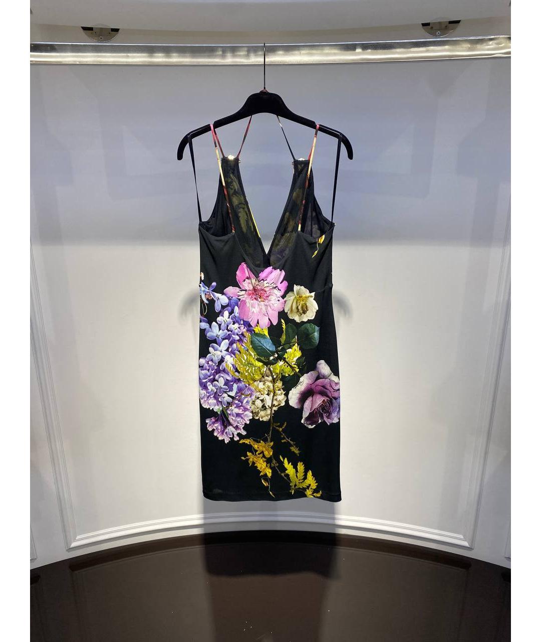 ROBERTO CAVALLI Мульти вискозное коктейльное платье, фото 3