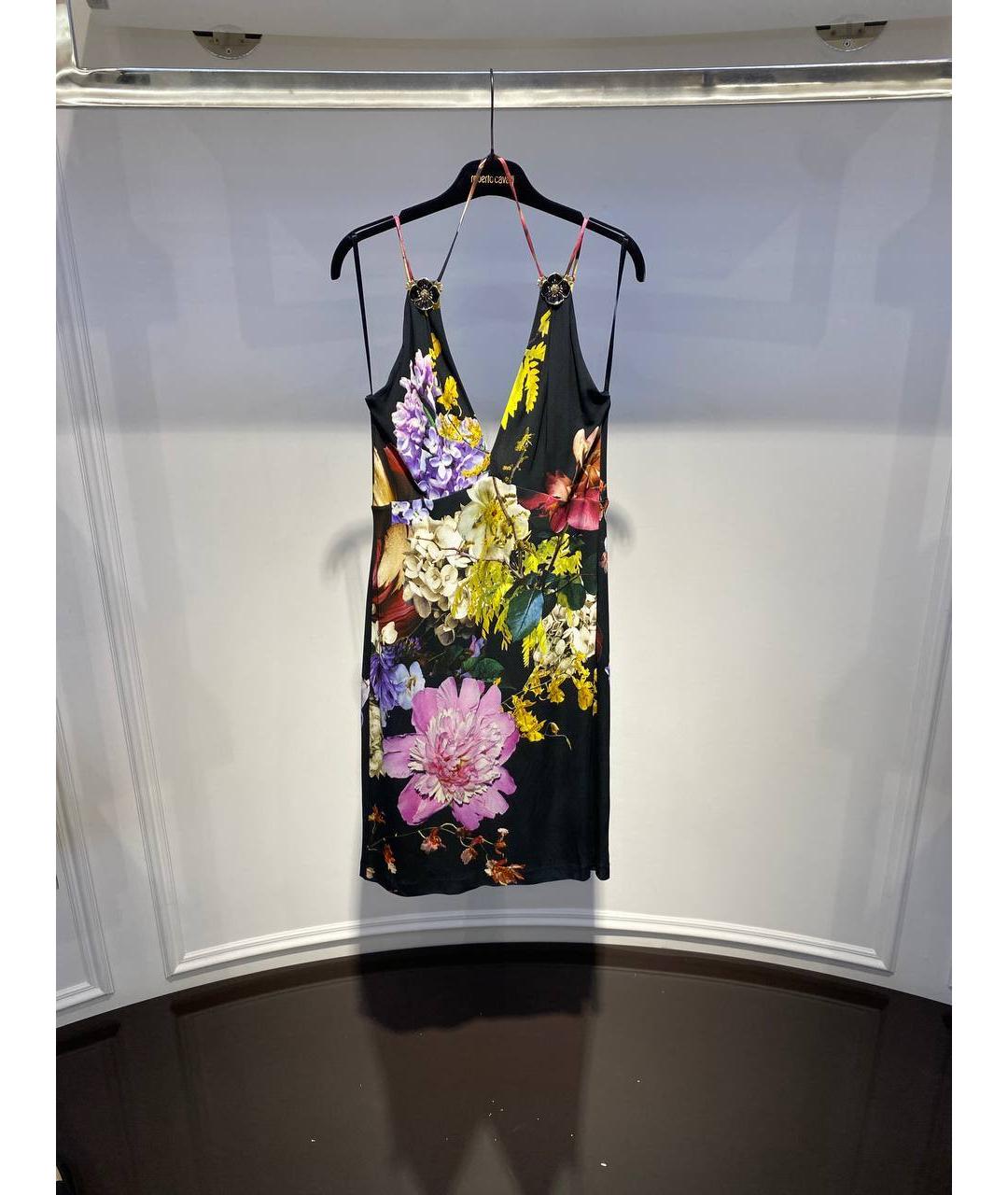 ROBERTO CAVALLI Мульти вискозное коктейльное платье, фото 4