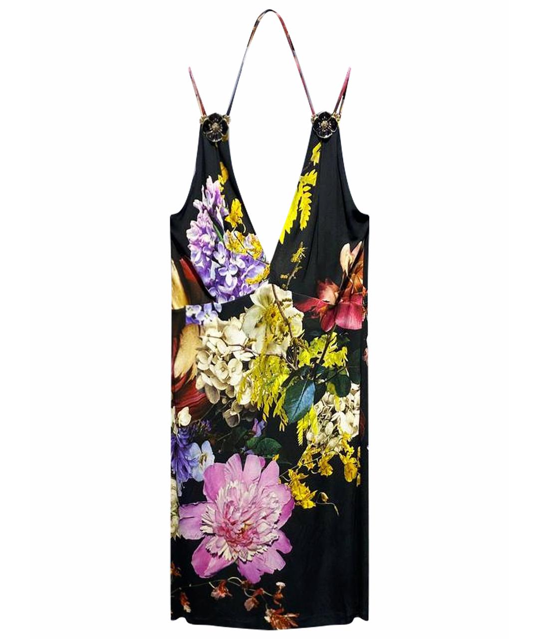 ROBERTO CAVALLI Мульти вискозное коктейльное платье, фото 1