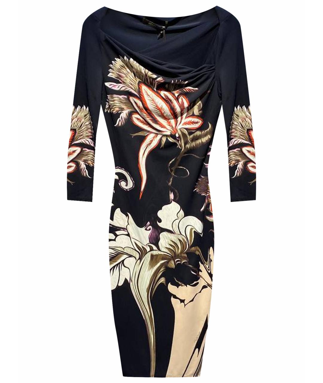 ROBERTO CAVALLI Черное вискозное коктейльное платье, фото 1