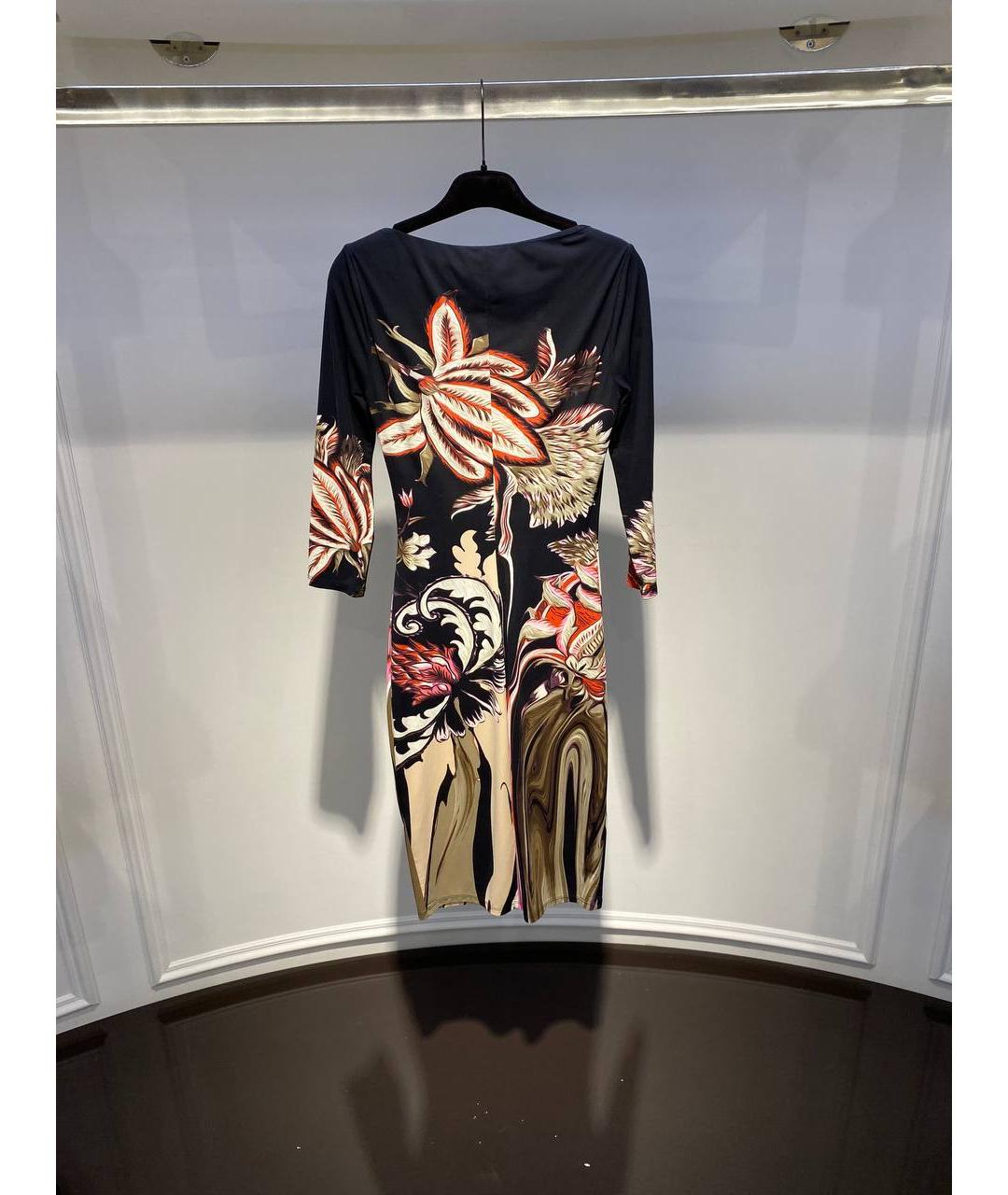 ROBERTO CAVALLI Черное вискозное коктейльное платье, фото 3