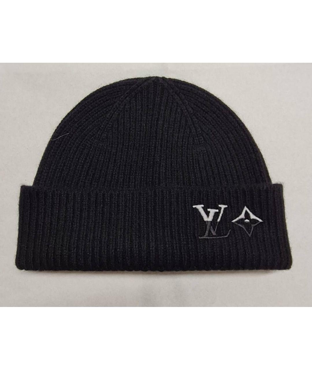 LOUIS VUITTON Черная кашемировая шапка, фото 4