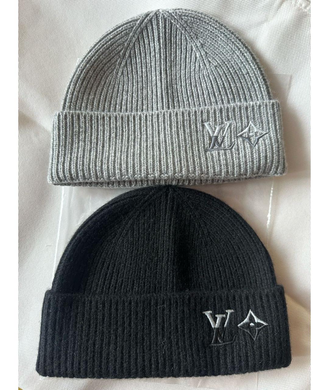 LOUIS VUITTON Черная кашемировая шапка, фото 4