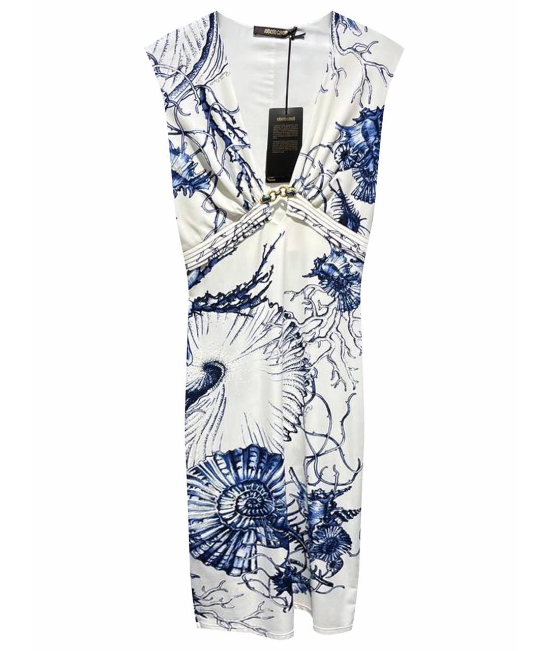 ROBERTO CAVALLI Белое полиамидовое коктейльное платье, фото 1