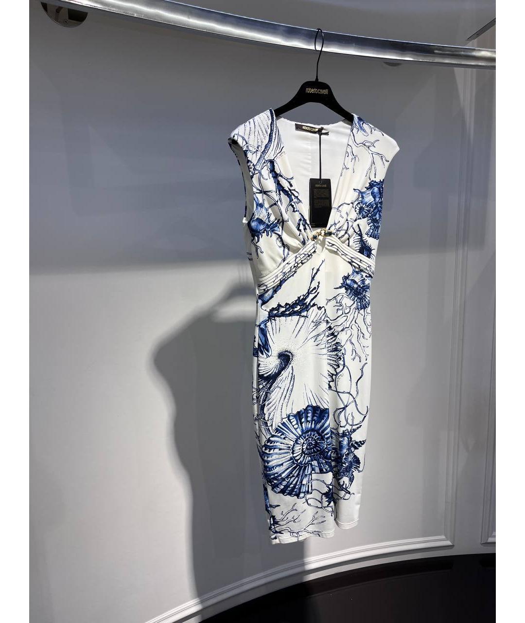 ROBERTO CAVALLI Белое полиамидовое коктейльное платье, фото 2