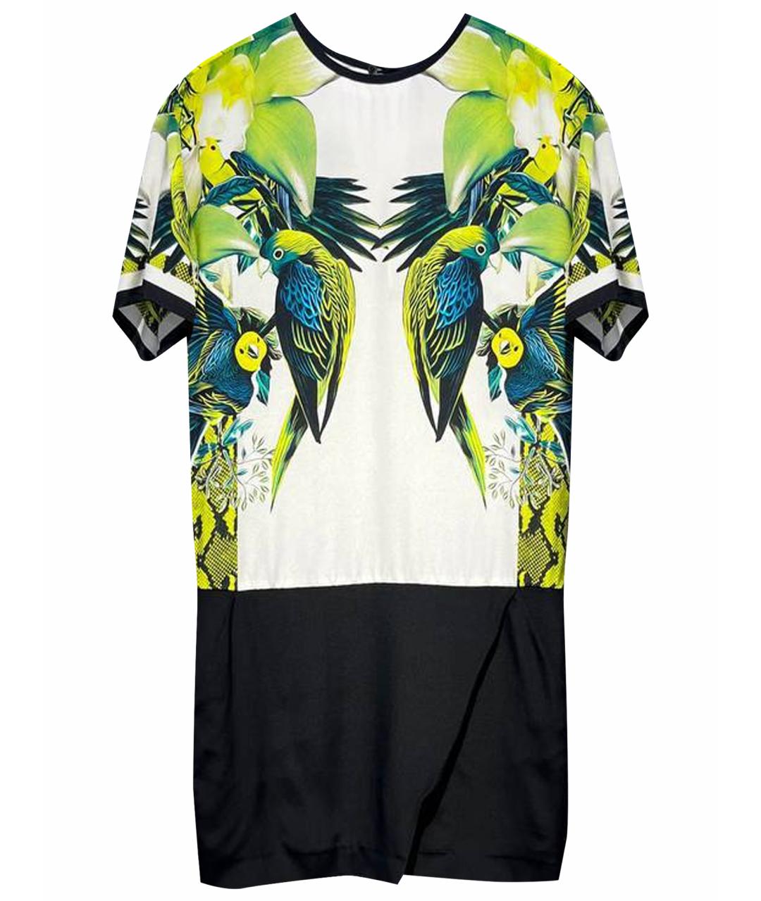 ROBERTO CAVALLI Мульти шелковое платье, фото 1