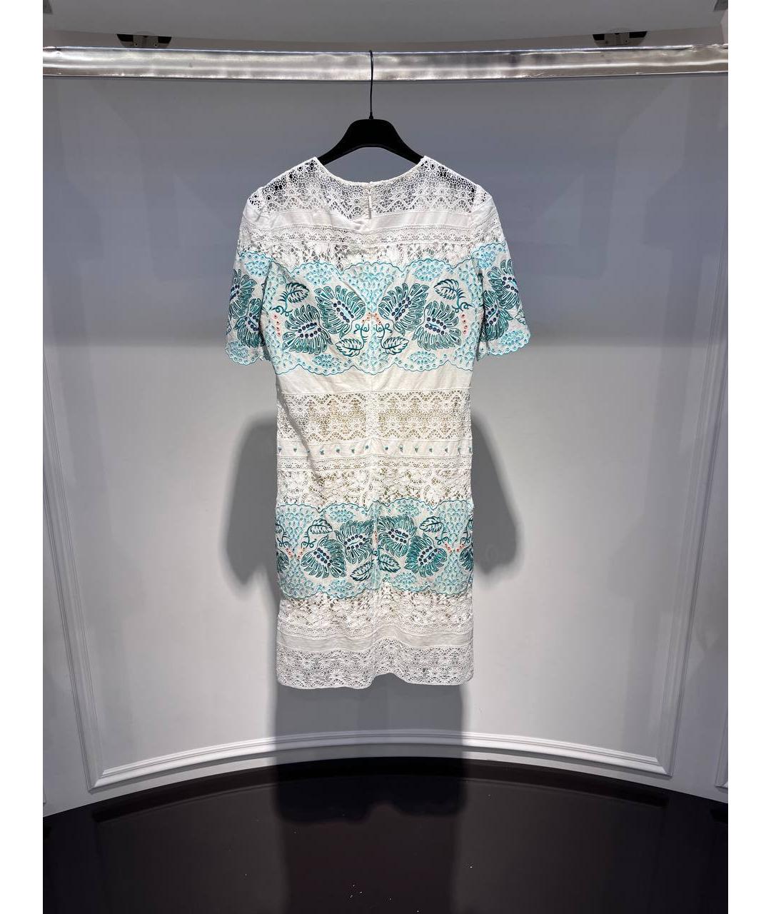 ROBERTO CAVALLI Белое хлопковое коктейльное платье, фото 3