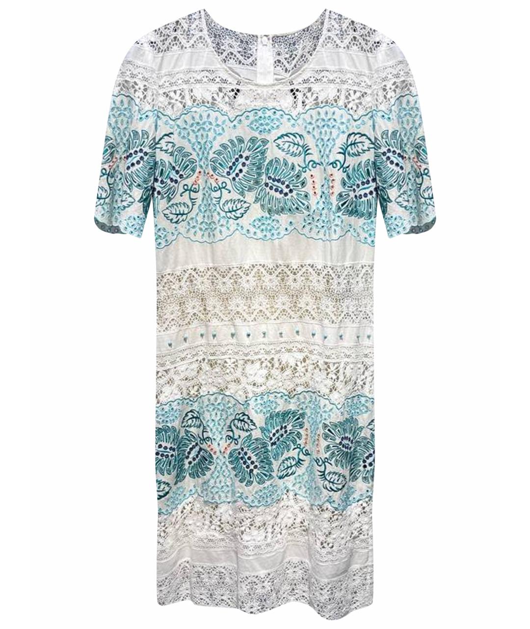 ROBERTO CAVALLI Белое хлопковое коктейльное платье, фото 1