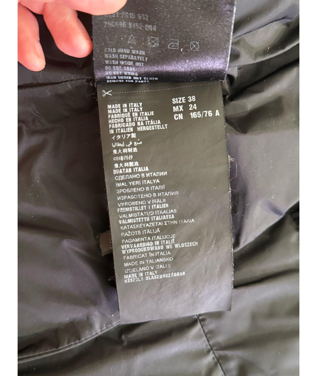 PRADA Черный меховой пуховик, фото 6