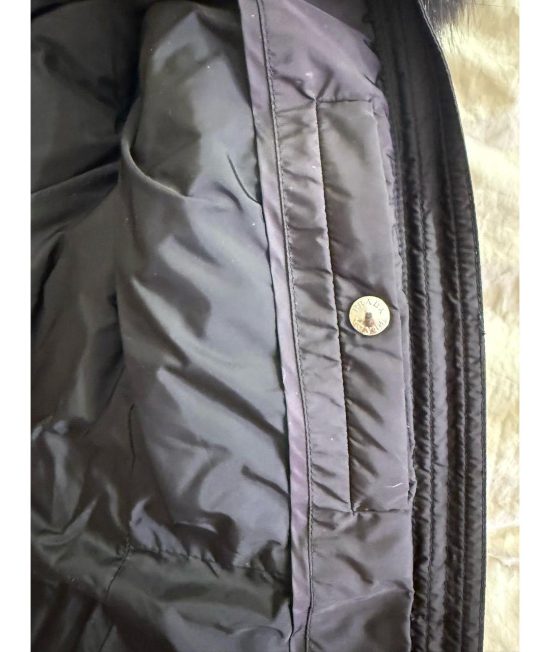 PRADA Черный меховой пуховик, фото 7