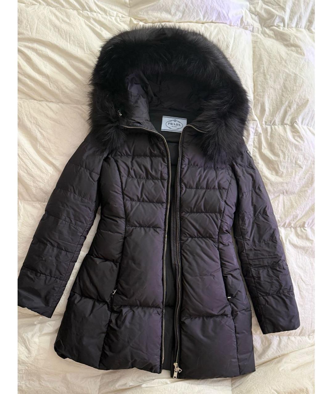 PRADA Черный меховой пуховик, фото 9