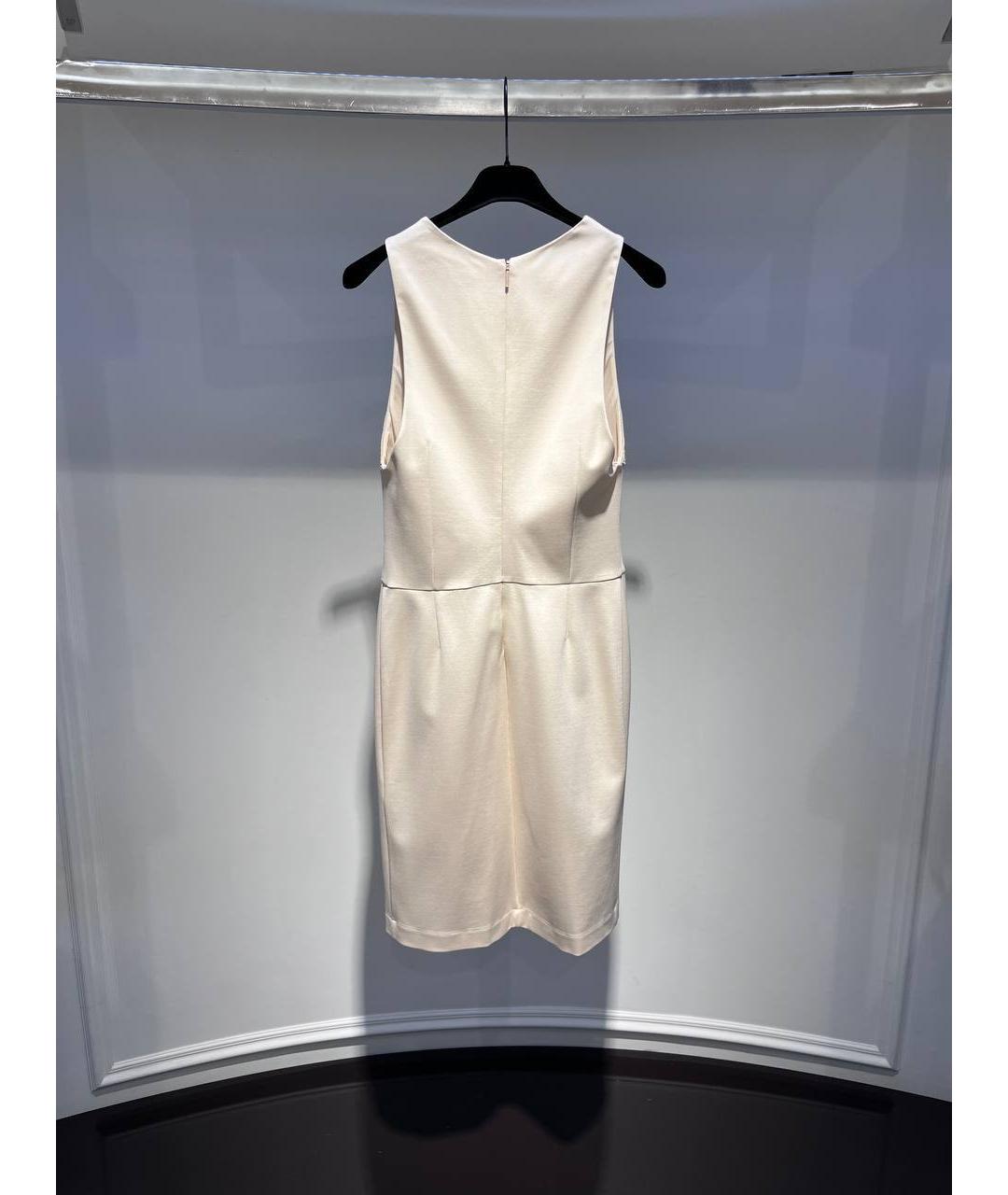 ROBERTO CAVALLI Бежевое вискозное коктейльное платье, фото 3