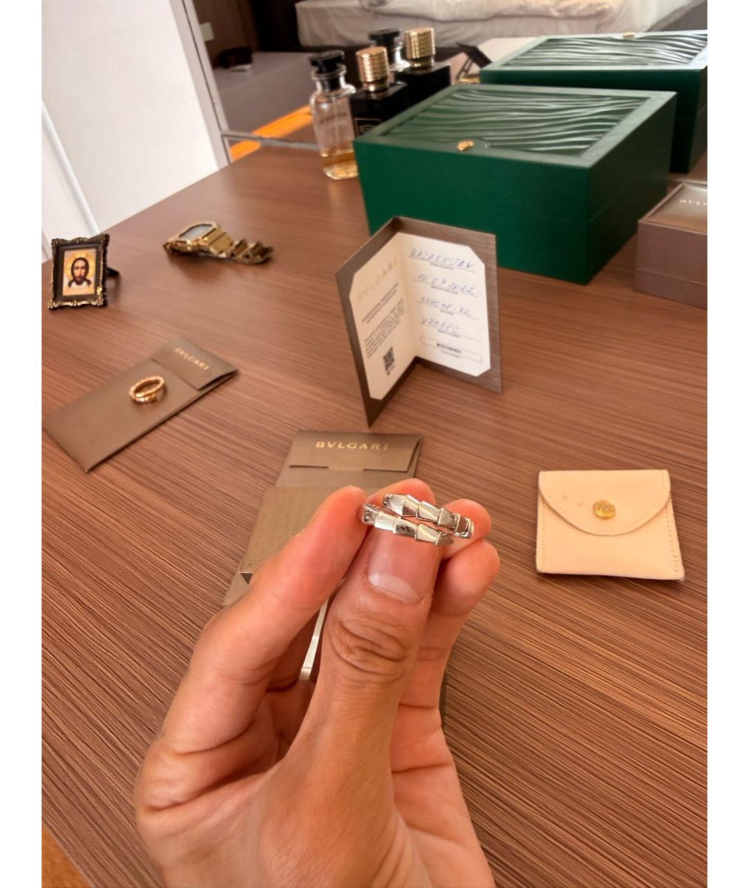 BVLGARI Серебряное кольцо из белого золота, фото 9