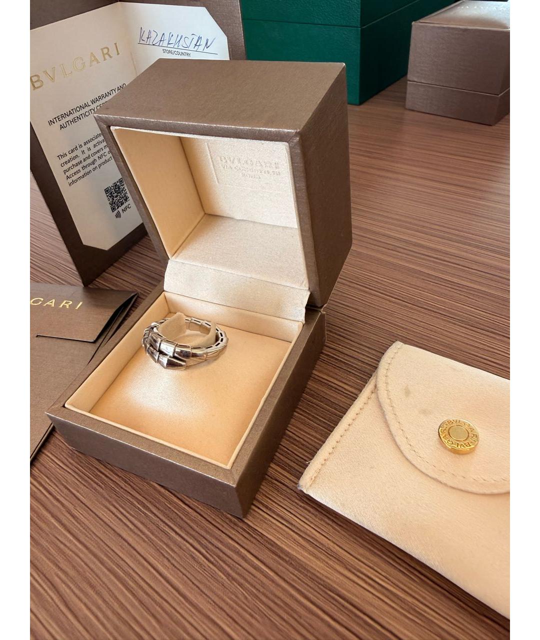 BVLGARI Серебряное кольцо из белого золота, фото 8