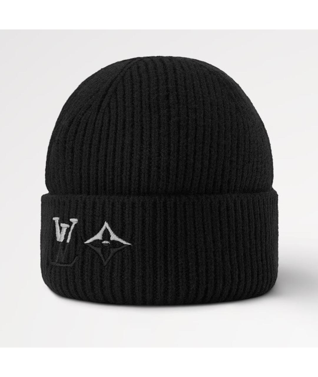 LOUIS VUITTON Черная кашемировая шапка, фото 4