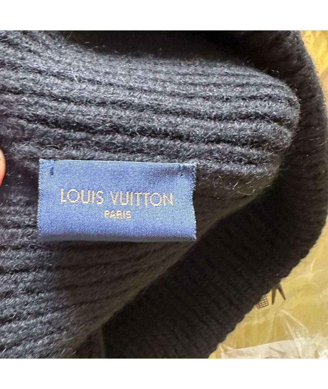 LOUIS VUITTON Черная кашемировая шапка, фото 6