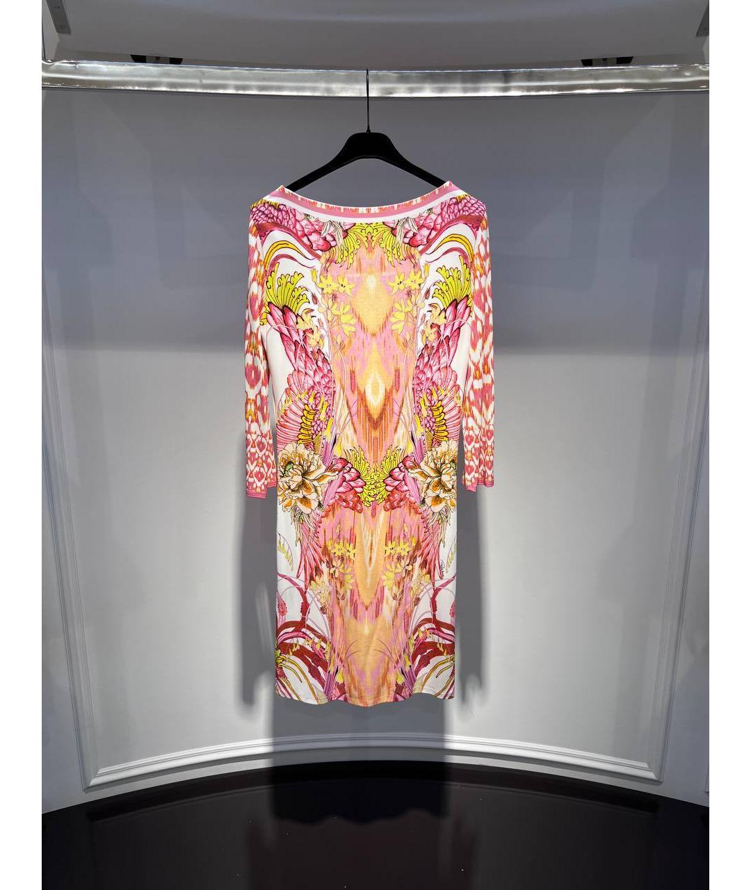 ROBERTO CAVALLI Коралловое вискозное коктейльное платье, фото 3