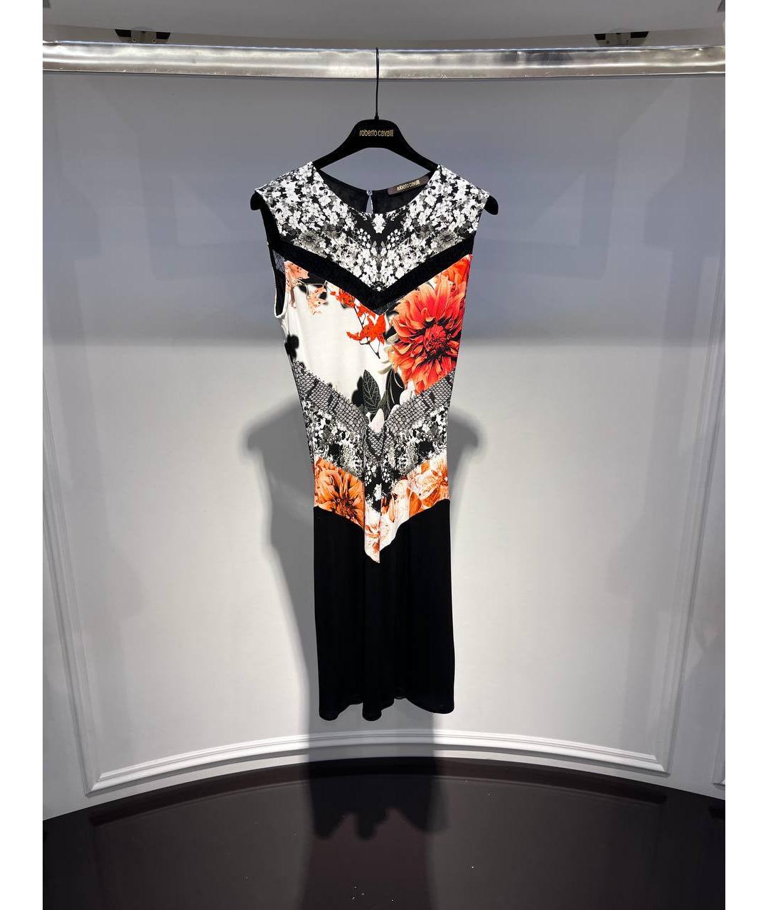 ROBERTO CAVALLI Мульти вискозное коктейльное платье, фото 4