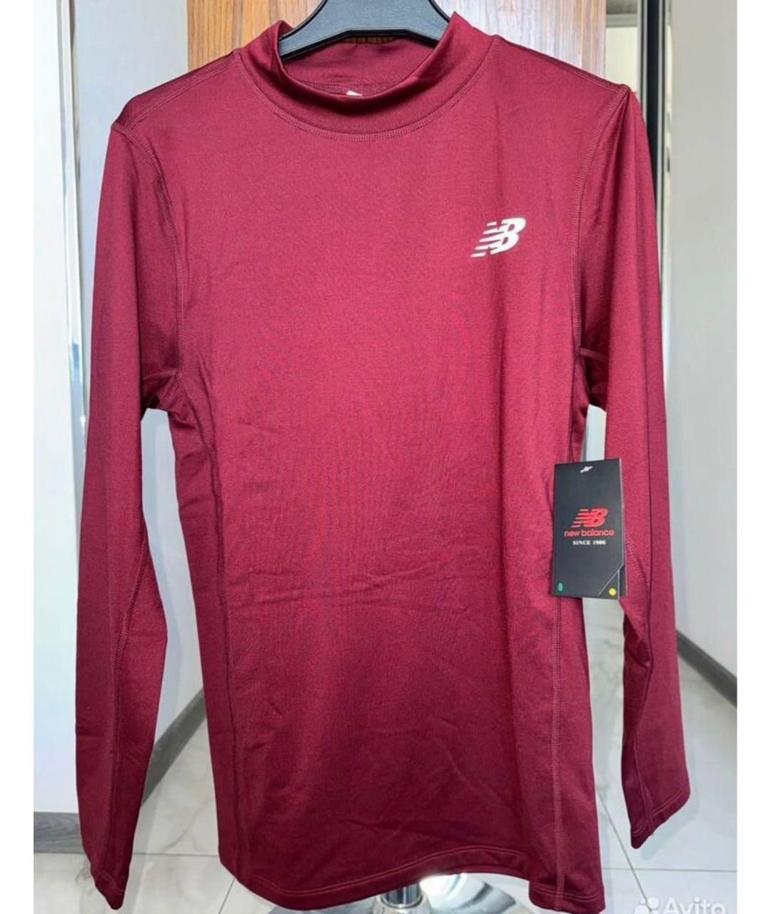 NEW BALANCE Бордовая полиэстеровая водолазка, фото 2