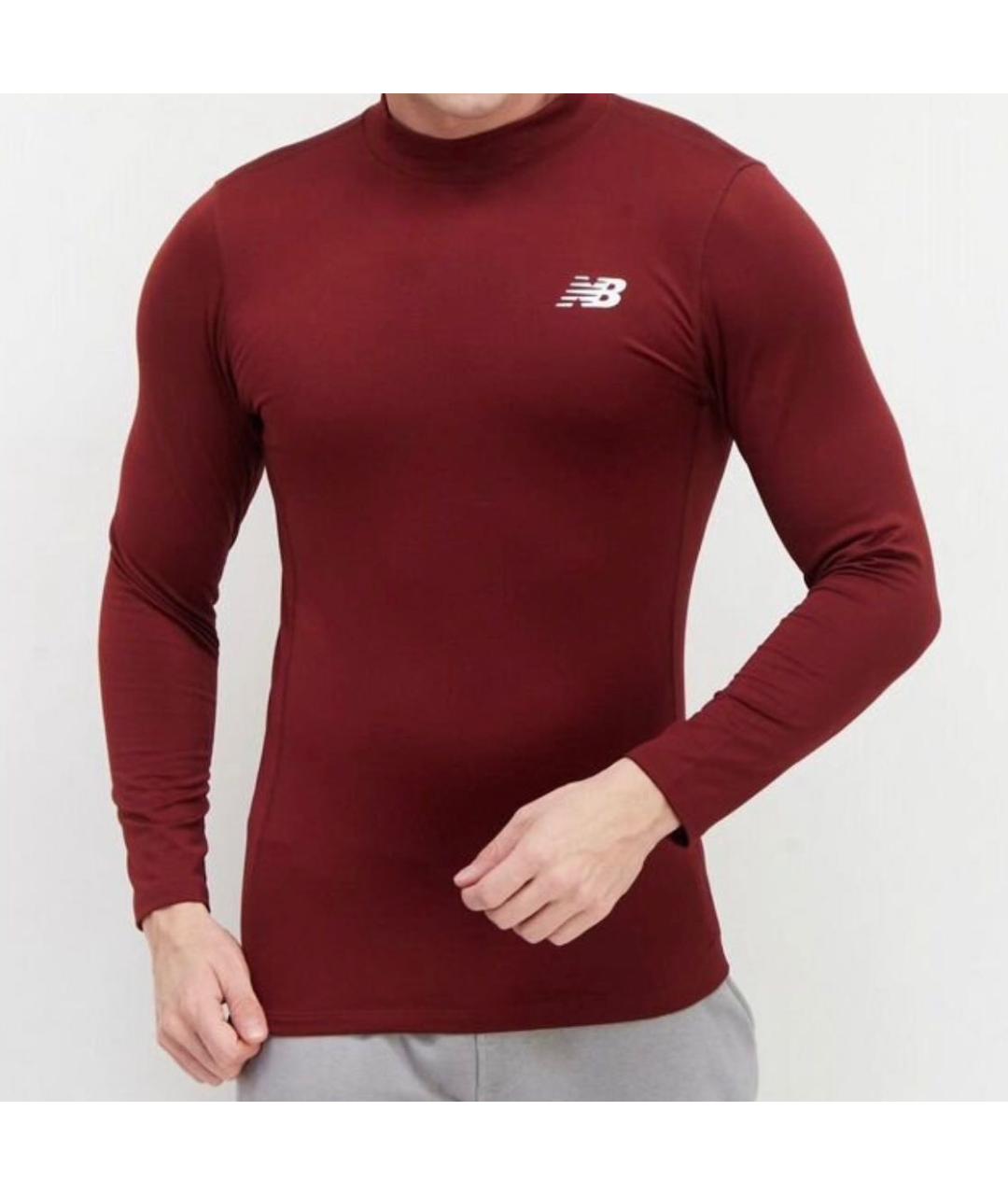 NEW BALANCE Бордовая полиэстеровая водолазка, фото 6