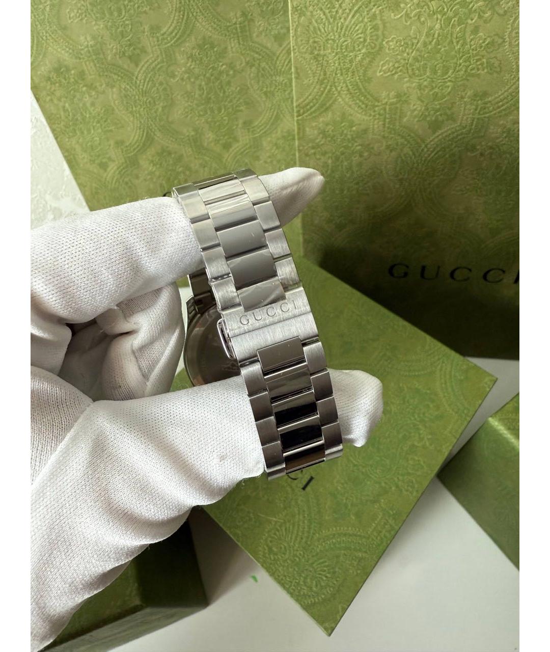 GUCCI Серебряные стальные часы, фото 4