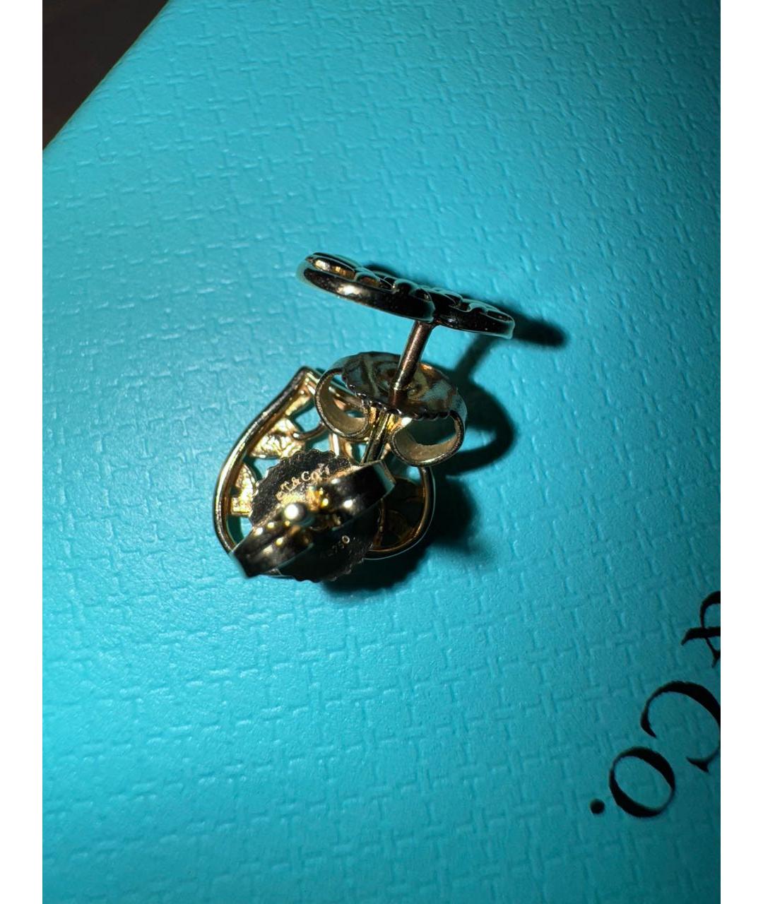 TIFFANY&CO Желтые серьги из желтого золота, фото 4