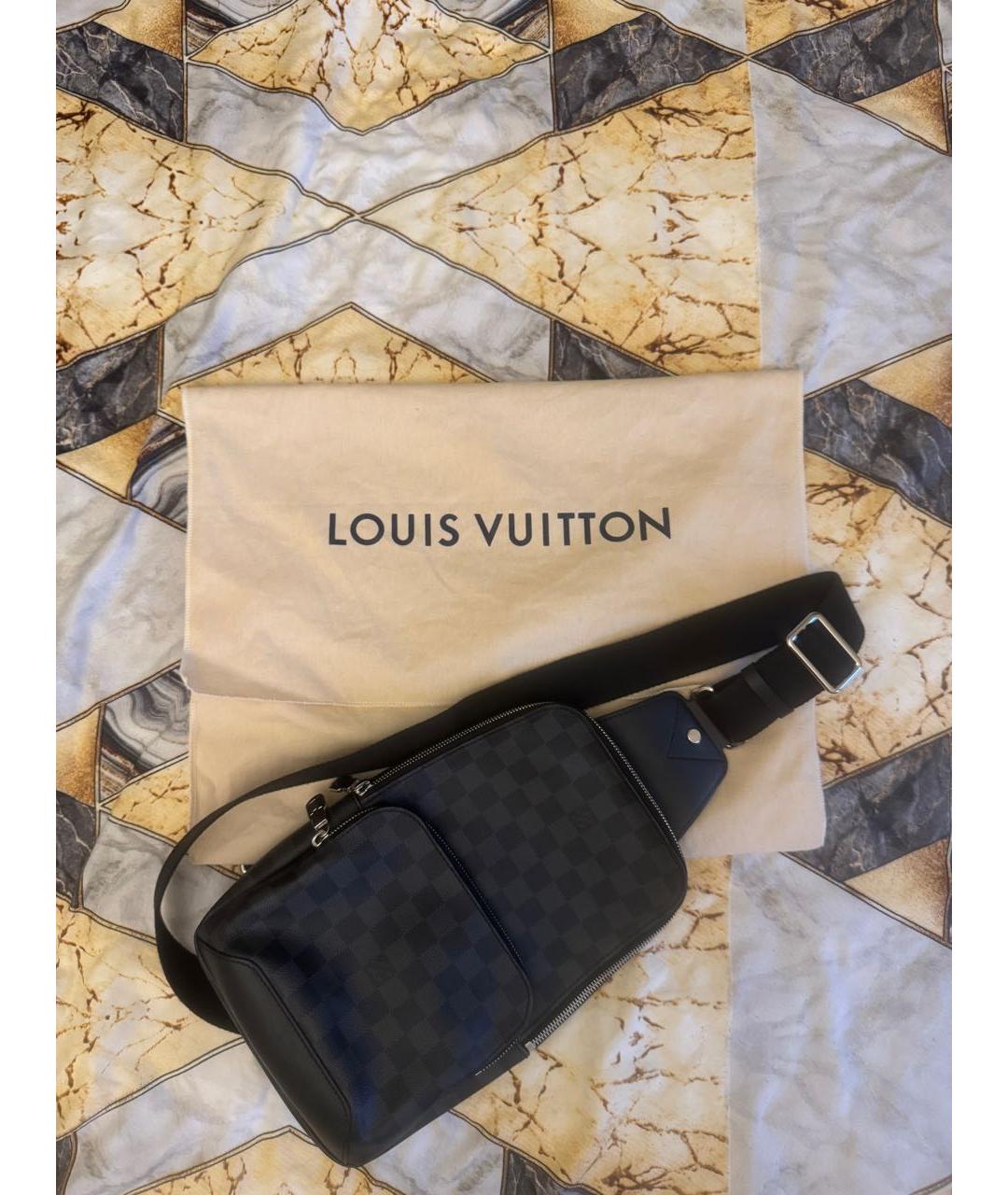 LOUIS VUITTON Антрацитовая сумка на плечо, фото 6