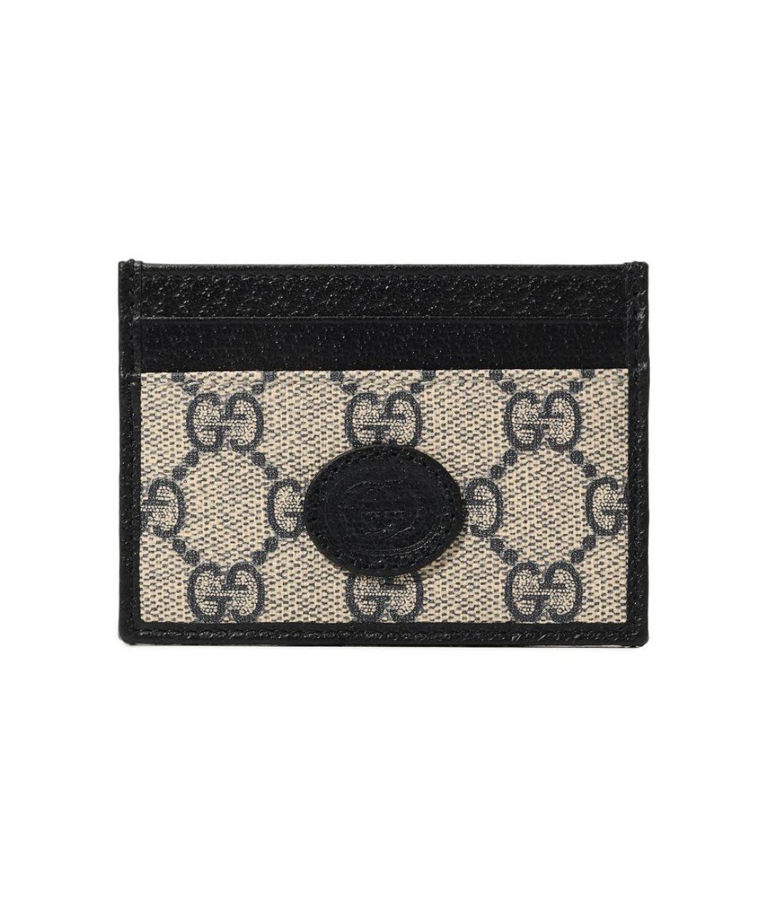 GUCCI Бежевый кожаный кардхолдер, фото 1