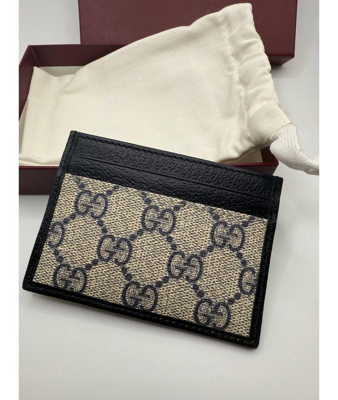 GUCCI Бежевый кожаный кардхолдер, фото 4